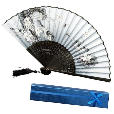 

ERTUTUYI Chinese Style Hand Held Fan Bamboo Paper Folding Fan Party Wedding Decor