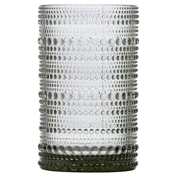 Jupiter Beaded Hobnail Glass, 13 Ounce Iced Beverage (Set of 6), Smoke Gray