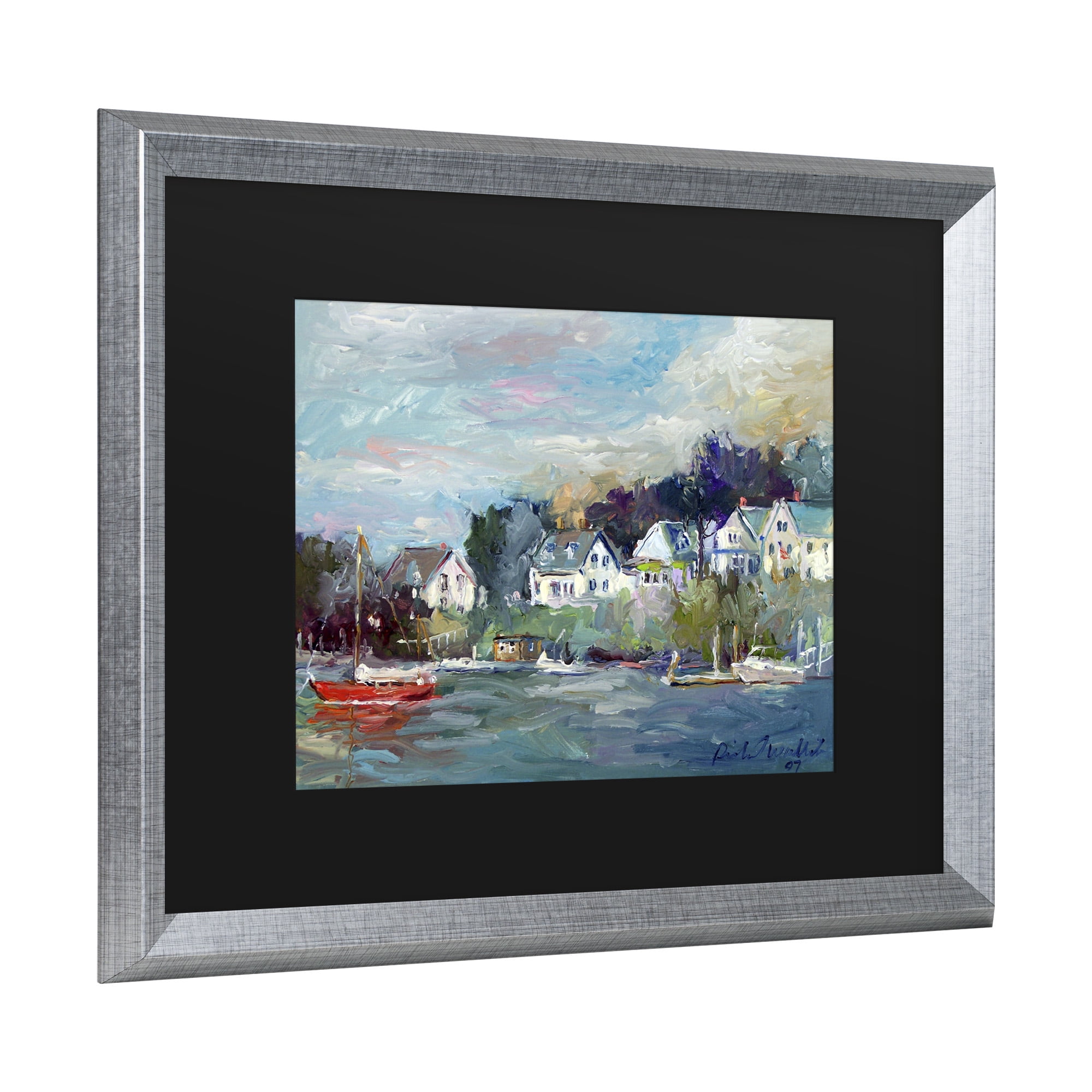 Richard Wallich 'Dock' Matted Framed Art