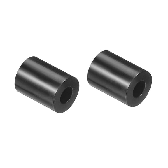 Uxcell Round Spacer Washer, 200 Pack Nylon 3.2mm ID x 7mm OD x 9mm L for M3 Screws Block, Black