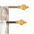 thumbnail image 3 of Plastic Curtain Rail Ends Curtain Pole Finials Golden 10Pack, 3 of 6