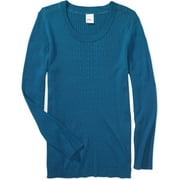 Angle View: Women's Plus Cable Sweater