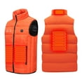 thumbnail image 3 of QATAINLAV Ofertas Del Dia de Hoy RelampagoHeated Vest for Women and Men, 3 Heating Levels 9 Heating Zones, Heated Jackets for Women and Men (Not Included Battery) Orange XL, 3 of 8