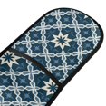 thumbnail image 2 of Dailycode Double Sided Oven Mitt with Loop Heat Resistant Kitchen Long Potholders 7" x 35" Blue Geometric Stars, 2 of 6