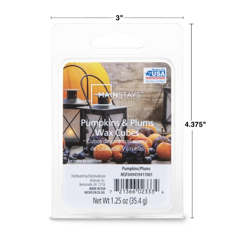 Mainstays 6 Cube Pumpkin Spice Wax Melts, 1.25 oz 