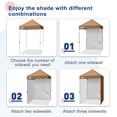 thumbnail image 3 of EAGLE PEAK Sunwall/Sidewall for 5x5 ft Straight Leg Canopy Only, 1 Sidewall (Khaki), 3 of 8