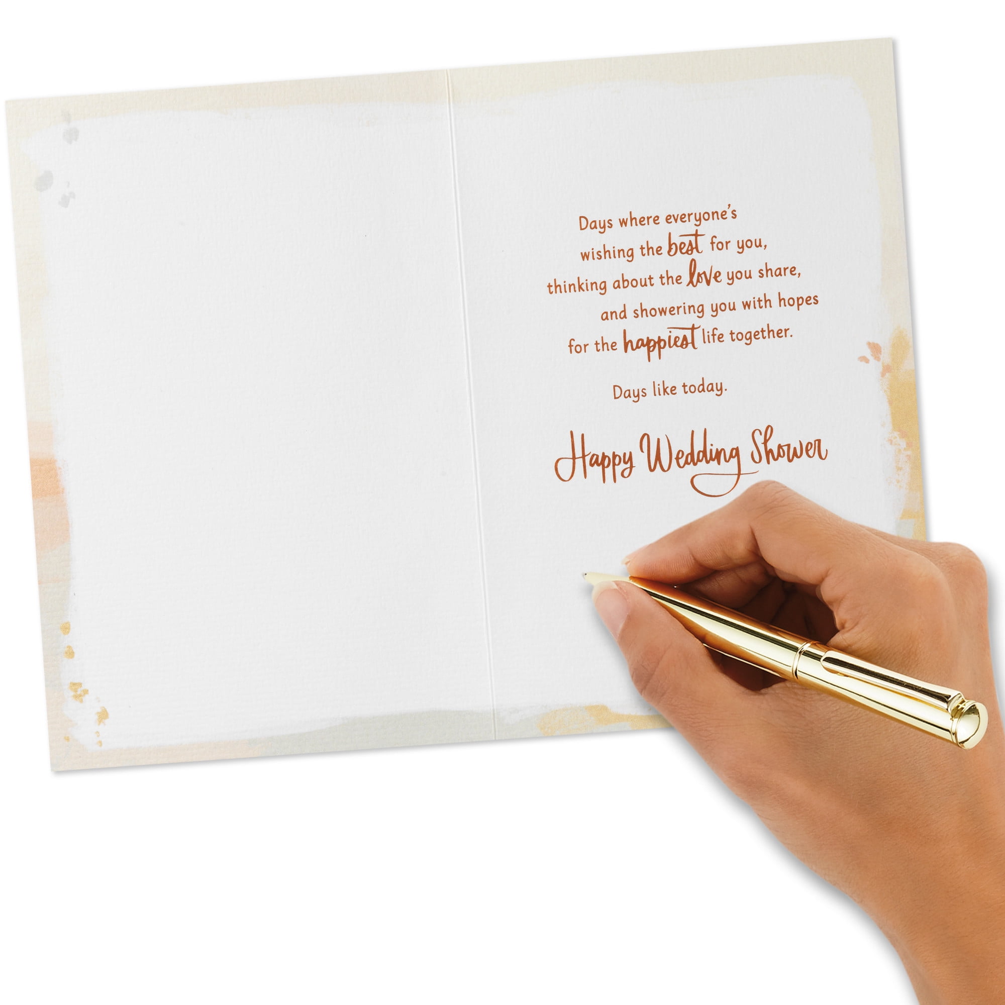 Hallmark Wedding Shower Card (Hopes for the Happiest Life Together)