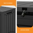 thumbnail image 4 of Uforic 80 Gallon Outdoor Resin Deck Box – Lockable Storage with Stylish Wood-Grain Texture & Durable Black Finish for Patio & Garden, 4 of 9