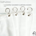 thumbnail image 2 of Bath Bliss Silver Zinc Alloy Shower Curtain Rings, Satin (12 Count), 2 of 6