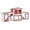 Red and white, variant on vidaXL Rabbit Hutch with Roofs Bunny Cage Small Animal House Outdoor Wood