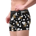 thumbnail image 3 of Wukai Honey Bees at Night Print Men’s Underwear Breathable Boxer Briefs,&nbsp;Moisture Wicking & Breathable-X-Large, 3 of 7