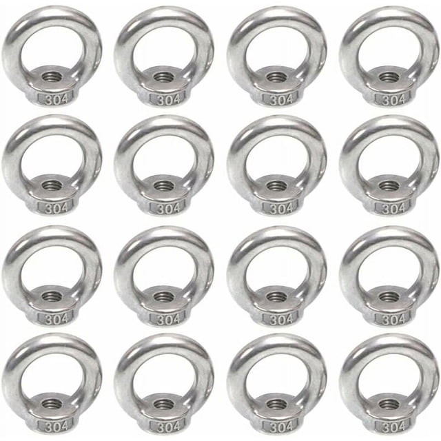 M5 Lifting Rings, Threaded Shoulder Eyes, Rivets & Lug Nuts for Secure Fastening Stainless Steel Eye Bolts & Nuts