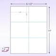 thumbnail image 2 of Laser Printer Blank Perforated Cards 6 up per Page, for School Registration Cards, Flower Delivery Cards, Inventory Tags, Wedding Response Cards, RSVP Cards, Trip Tickets, ETC, 1200 White Cards, 2 of 8