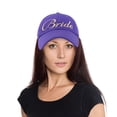 thumbnail image 2 of DALIX Bachelorette Party Hats Bride Squad Dad Caps Wedding Bridal Shower Purple, 2 of 5