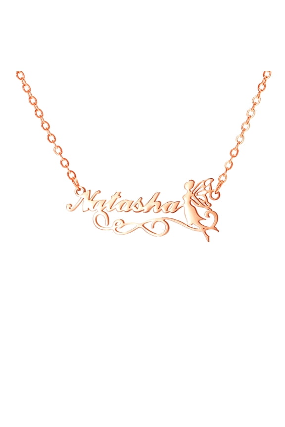 Name Customized Necklaces Stainless Steel Fairy Personalized Name Necklace for Women Customized Gift