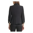 thumbnail image 2 of DKNY Womens Black Pocketed Pleated Lined Snap Button Closure Wear To Work Blazer Jacket Petites 8P, 2 of 3