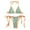 ZA Green, variant on Womens Swimsuits Two Piece Bikini Sets High Waist Floral Print Triangle Thong Orange Women Bathing Suits XS