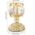 thumbnail image 3 of AuroraX Gold Crystal Amber Votive Candle Holder Tealight Candlestick Holders Rustic Elegant Vintage Romantic Decorative Candle Stand Valentines Day Table Centerpieces Dining Wedding Decor, 3 of 9