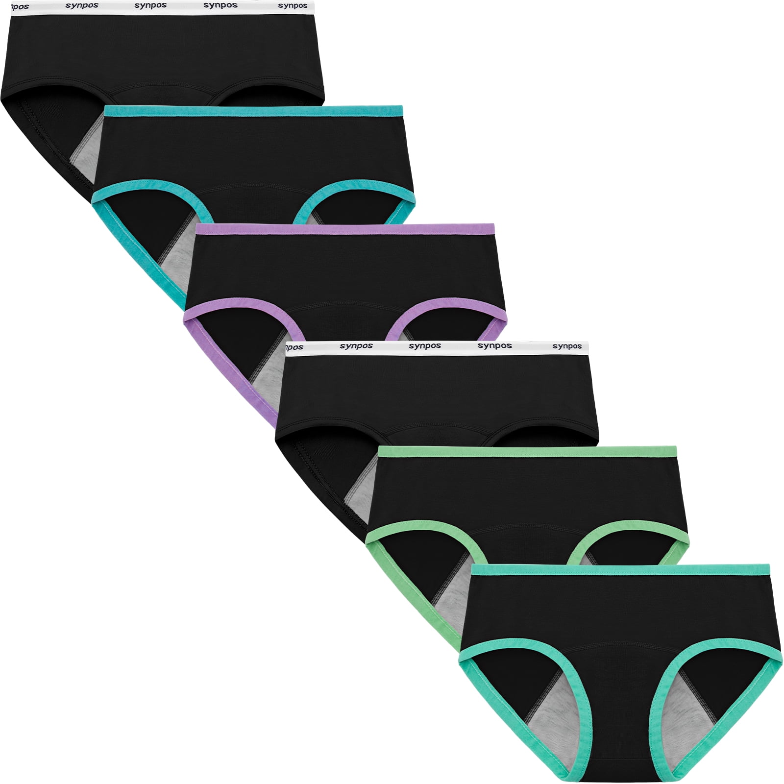 Uccdo 816T Teen Girls Cotton Underwear Hipster Briefs Undies Period