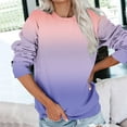 thumbnail image 2 of Dyegold Sweatshirts for Teen Girls Womens Long Sleeve Crew Neck Ombre Pullover Tops Hoodies Casual Loose Gradient Sweaters T Shirts, 2 of 5
