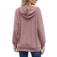 thumbnail image 3 of Jersey de baile sexy para mujer, sudadera con capucha con cremallera de un cuarto, Tops de punto sueltos lisos con bolsillos, 3 of 3