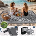 thumbnail image 5 of Soonbuy 10x14 FT Outdoor Rug, Waterproof Reversible Plastic Straw Outdoor Patio Rug, Botanical Grove Vintage Cottage Outdoor Area Rug Carpet for RV, Deck, Picnic, Beach, Backyard, 5 of 8