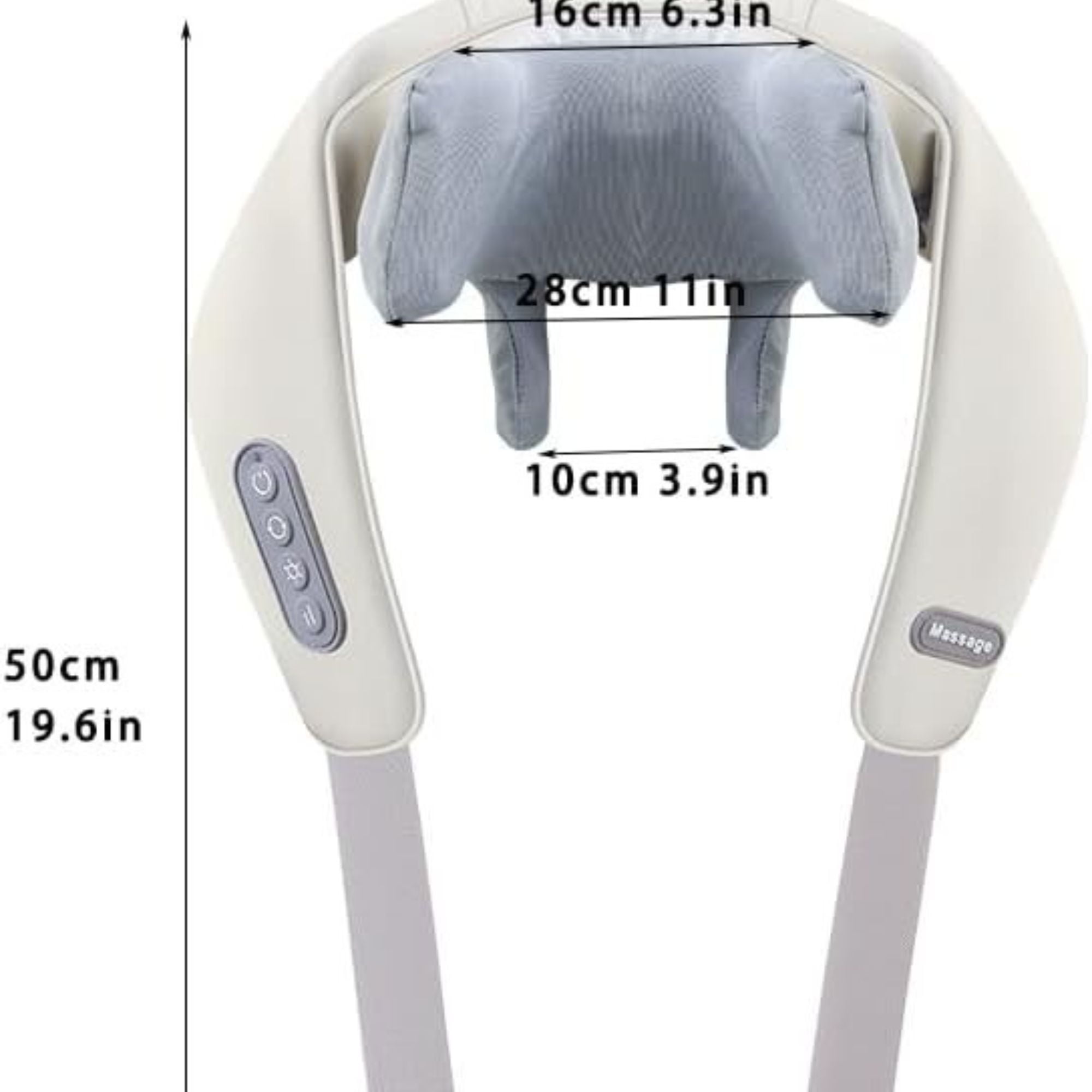 WOWMTN Q6EH_W  6D Electric Shiatsu Neck, Shoulder, Back Massager with Heat(Wihte)