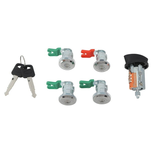 Cilindro de encendido 703369 con 4 cilindros de cerradura de puerta y 2 llaves de repuesto para Ford Econoline E-150 E-250 E-350