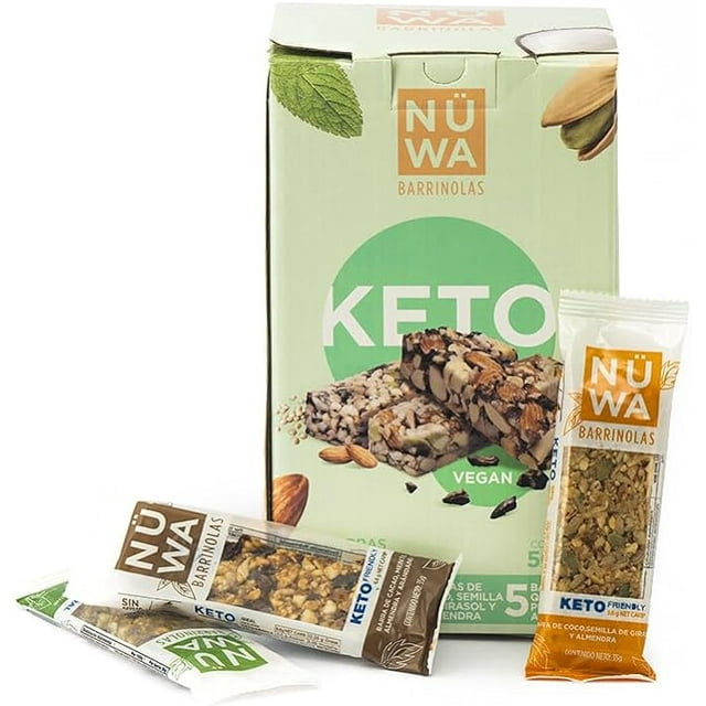 15 MIXPACK NÜWA KETO Barritas de Cacao Coco y Quinoa Veganas 15 barritas