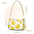 thumbnail image 3 of FORMRS Womens Shoulder Bag with Chain Strap Clutch Purse Cute Tote Handbag, Yellow Rubber Ducks, 3 of 7