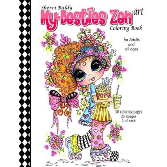 Pre-Owned Sherri Baldy My-Besties Zen Art Coloring Book
