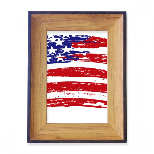 Stars And Stripes Bend America Country Flag Photo Frame Exhibition Display Art Desktop Painting