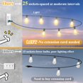 thumbnail image 3 of Guirnalda de luces Brightever para exteriores, 15 m, con cable verde, resistente al agua, 3 of 7