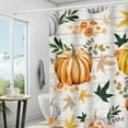 thumbnail image 5 of Uuiauoio Fall Pumpkin Shower Curtain, Cute Autumn Harvest Thanksgiving Fabric Shower Curtains Set for Bathroom Decorative with Hooks Bath Decor ,Punch-free Bathroom Partition Curtain, 5 of 6