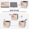 thumbnail image 7 of Collapsible Oxford Fabric Storage Cubes with Handles, Large Mid Foldable Oxford Cloth Bins Set of 2/6, Closet Organizers for Shelves Clothes Home Kitchen Toy - Wave Peony, 7 of 7