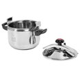 thumbnail image 1 of Stove Top Pressure Cooker, Stainless Steel, Multi Pressure Levels, Easy Locking, Induction Ready Cookware, Pots and Pans, Kitchen, Dishwasher Safe for Home, 1 of 7