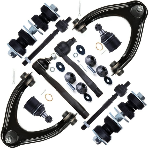 ECCPP Control Arm Kit 1996 1997 1998 1999 2000 for Honda Civic - Lower Ball Joints Inner Outer Tie Rod Ends Front Sway Bar Links Upper Control Arms Upper Shock Mount Bushing