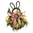 thumbnail image 4 of Corona de conejo de Pascua para decoración de ventana, guirnalda de bienvenida con orejas, regalos, corona de primavera para puerta de entrada, decora, 4 of 9