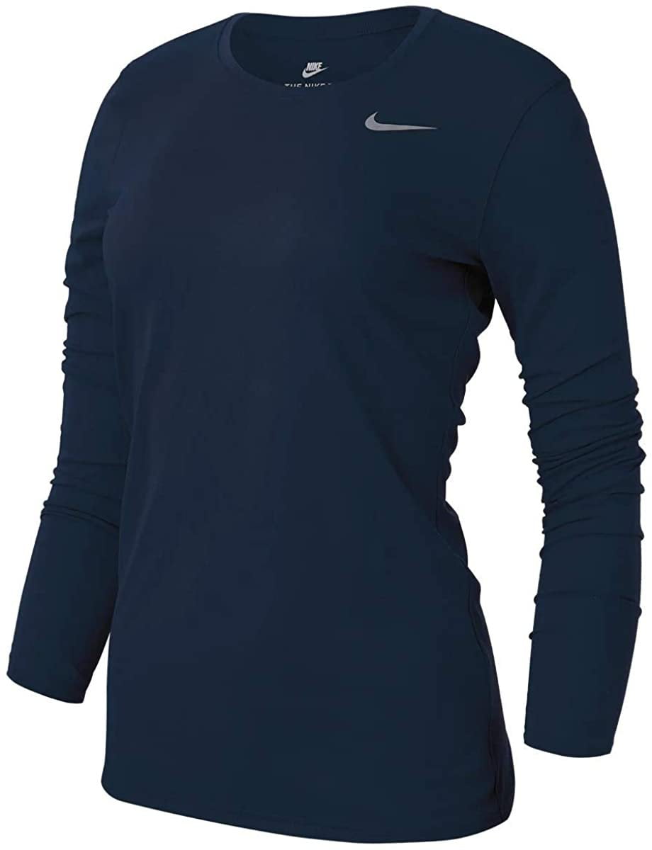 Nike Women's Legend L/S T SP20 TOP - College Navy/College Navy/Cool ...