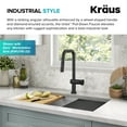 thumbnail image 5 of KRAUS Urbix Industrial Pull-Down Single Handle Kitchen Faucet in Matte Black, 5 of 17