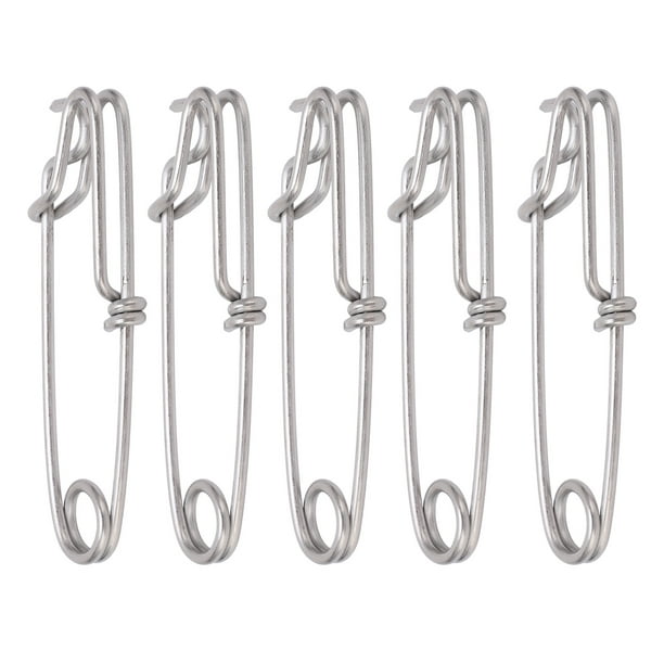 Long Line Clips Snap,5PCS Long Line Clips Long Line Clips Snap Swivel  Closed Eye Fishing Clips Snap Versatile Functionality