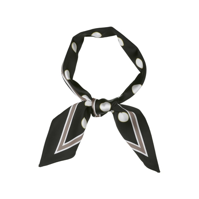 Cinta para el cabello elegante y delgada INSPIRE CHIC para mujeres, bufanda para el mango del bolso, bufanda para el cuello, con puntos negros