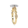 thumbnail image 3 of Solitaire Engagement Ring for Women Center 10x5mm Marquise and Round Cut Lab Created Moissanite Beaded Promise Rings In 14K Yellow Gold Over Sterling Silver Jewelry Gift for Her, Size 9.5, 3 of 6