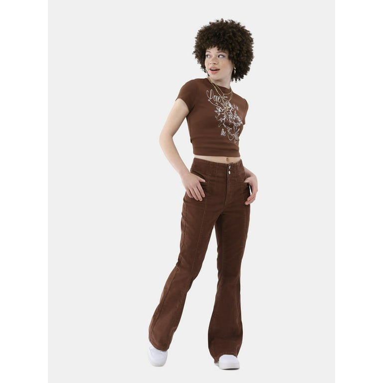 パンツ MEER. PIN TUCK FLARE PANTS(CRM) No Boundaries Pintuck Flare Pants, 31” Inseam, Women's