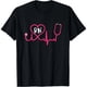 thumbnail image 1 of Camiseta de Enfermera con Diseño de Estetoscopio y Latido, 1 of 7