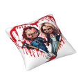 thumbnail image 2 of Fundas de almohada de terciopelo de la novia de Chucky, fundas de almohada decorativas suaves y acogedoras con cremallera oculta para dormitorio, sofá, sillón, funda de almohada de terciopelo, 2 of 8