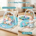 thumbnail image 3 of SIMANLI 3-in-1 Baby Play Mat and Activity Gym with Tummy Time & Kick & Play Piano for Infant, Blue, 3 of 5