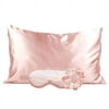 Kitsch Satin Sleep Set - Includes 1 Satin Pillowcase, 1 Satin Eye Mask, and 1 Satin Volume Scrunchie (Blush)