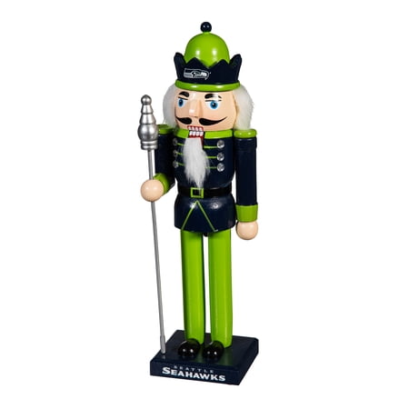 Seattle Seahawks 12 Wooden Nutcracker Statue