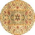 thumbnail image 1 of Ahgly Company Indoor Round Abstract Brown Modern Area Rugs, 8' Round, 1 of 4